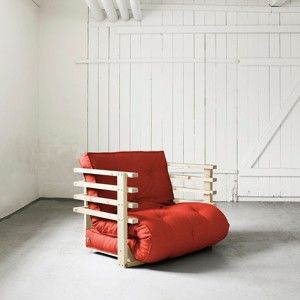 Fotel rozkładany Karup Funk Natural/Red