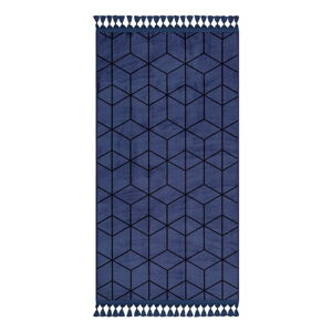 Niebieski chodnik odpowiedni do prania 300x100 cm − Vitaus
