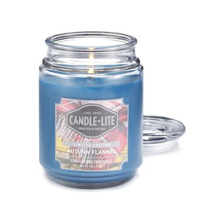Świeczka w szkle o zapachu flaneli Candle-Lite, 110 h