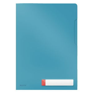 Niebieski folder z kieszonką na etykietę Leitz Cosy, A4