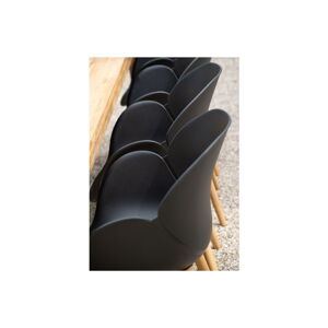 Czarne drewniano-plastikowe krzesło ogrodowe Tulip – Exotan