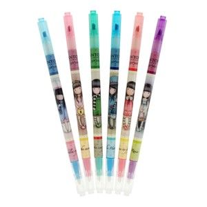 Zestaw 6 kolorowych długopisów Santoro London Mixers