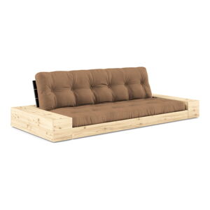 Brązowa rozkładana sofa 244 cm Base – Karup Design