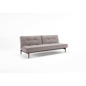 Szara rozkładana sofa z drewnianą konstrukcją Innovation Splitback Mixed Dance Grey