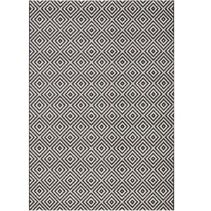 Czarno-biały dywan odpowiedni na zewnątrz NORTHRUGS Karo, 160x230 cm