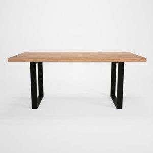 Stół z dębowym blatem Artemob Concepto U, 180x90 cm