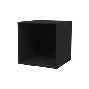 Czarna półka ścienna WOOD AND VISION Choice, 39,7x39,7x25x25 cm