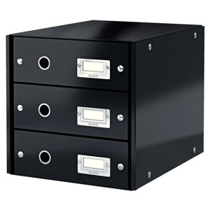 Czarny pojemnik z 3 szufladami Click&Store – Leitz