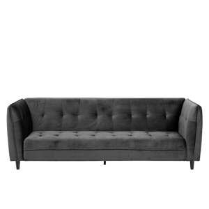 Szara aksamitna sofa rozkładana Actona Jonna, 235 cm