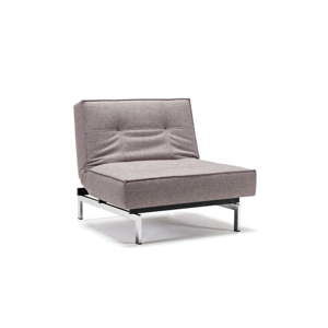 Szary rozkładany fotel z metalową konstrukcją Innovation Splitback Mixed Dance Grey