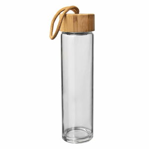 Szklana butelka na wodę z bambusową pokrywką Orion, 500 ml