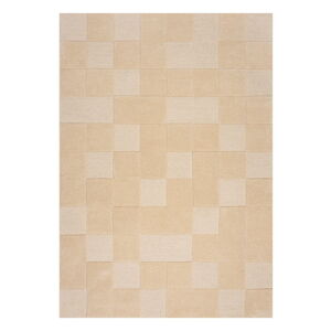 Beżowy dywan wełniany 290x200 cm Checkerboard – Flair Rugs