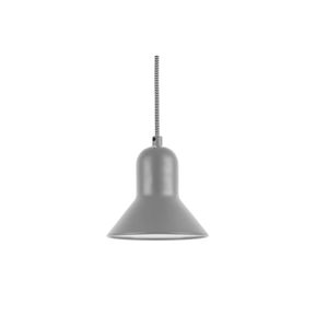 Szara lampa wisząca Leitmotiv Slender, wys. 14,5 cm