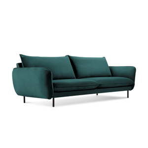 Ciemnozielona aksamitna sofa Cosmopolitan Design Vienna, 230 cm