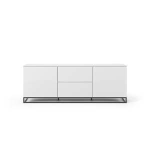 Biała szafka pod TV z czarnymi nogami TemaHome Join, 180x65 cm