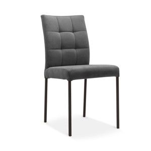 Antracytowe krzesło z czarnymi nogami Mossø Pastero