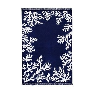 Niebiesko-biały dywan dwustronny Cihan Bilisim Tekstil Coral, 140x215 cm