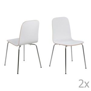 Zestaw 4 białych krzeseł Actona Björn