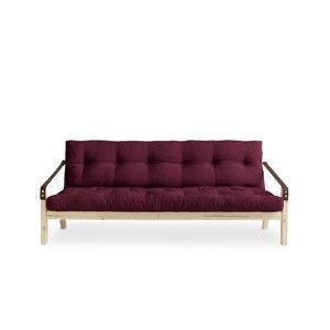 Sofa rozkładana z ciemnoczerwonym obiciem Karup Poetry Natural