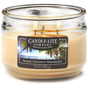 Świeczka w szkle o zapachu kokosu i mahoniu Candle-Lite, 40 h