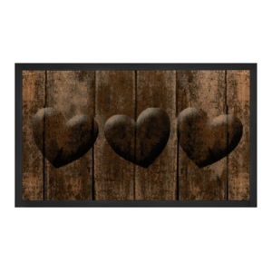 Brązowa wycieraczka Hanse Home Heart, 45x75 cm