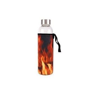 Butelka szklana z pokrowcem Kikkerland Fire, 600 ml