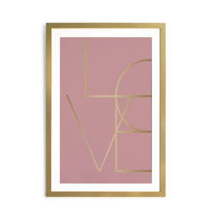 Obraz w ramie Velvet Atelier Golden Love, 40x60 cm