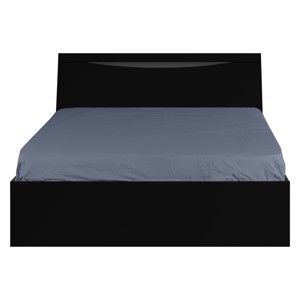 Czarne łóżko dwuosobowe Artemob Letty, 160x200 cm