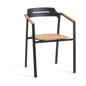 Czarne metalowe krzesło ogrodowe Icon – Diphano