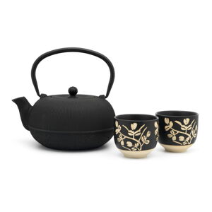 Czarny porcelanowo-żeliwny serwis do herbaty Sichuan – Bredemeijer