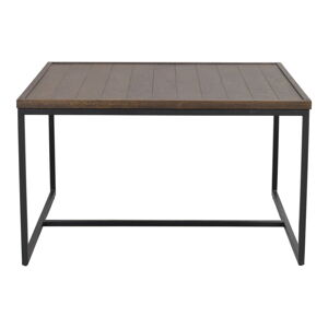 Ciemnobrązowy stolik z blatem z drewna dębowego ø 80 cm Deerfield – Rowico