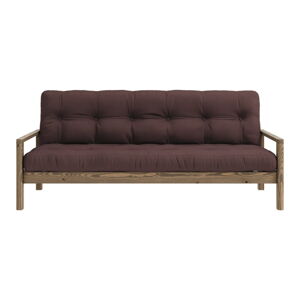 Ciemnobrązowa rozkładana sofa 205 cm Knob – Karup Design