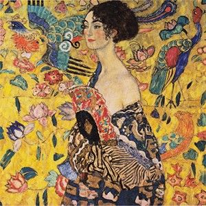Reprodukcja obrazu Gustava Klimta Lady With Fan, 50x50 cm