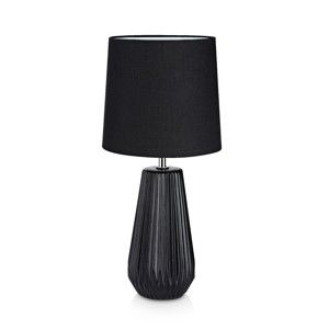 Czarna lampa stołowa Markslöjd Nicci, ø 19 cm