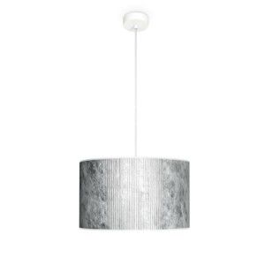Lampa wisząca w kolorze srebra z białym kablem Bulb Attack Tres, ⌀ 40 cm