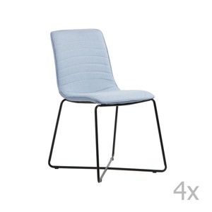 Zestaw 4 niebieskich krzeseł Design Twist Ibiza