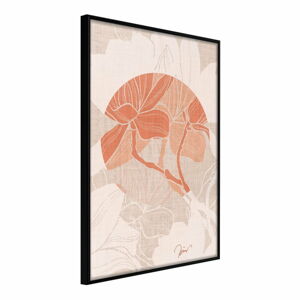 Plakat w ramie Artgeist Flowers on Fabric, 20x30 cm