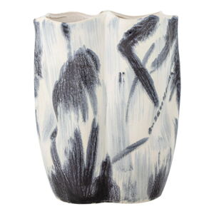 Czarno-biały kamionkowy wazon (wysokość 37 cm) Elira – Bloomingville