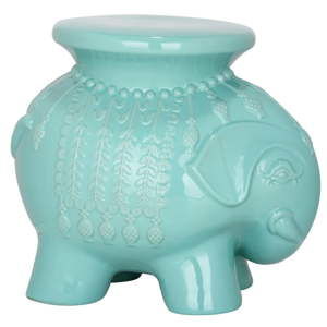 Turkusowy stolik ceramiczny Elephant