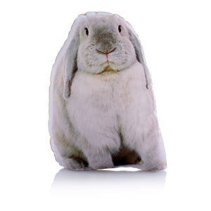 Poduszka z nadrukiem królika Adorable Cushions Midi Grey Rabbit
