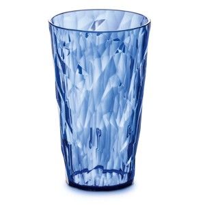 Niebieska plastikowa szklanka Tantitoni Crystal, 400 ml