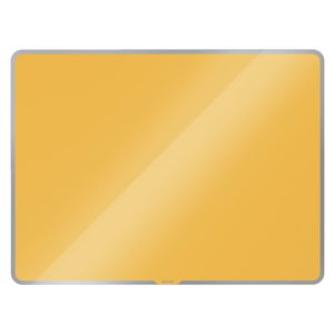Żółta szklana tablica magnetyczna Leitz Cosy, 80x60 cm
