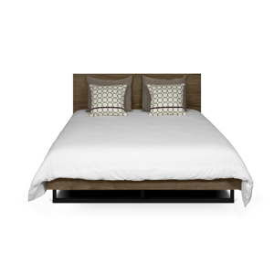 Brązowe łóżko z nogami ze stali TemaHome Mara, 160x200 cm