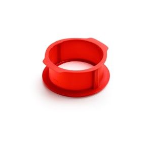 Czerwona silikonowa otwierana forma do tortu Lékué, ⌀ 18 cm