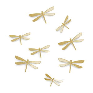 Zestaw 8 naklejek ściennych w kolorze złota Umbra Dragonfly