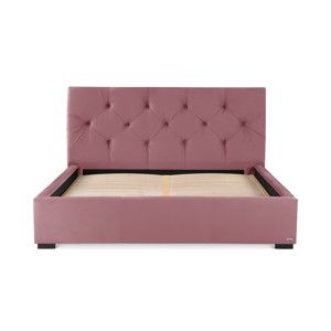 Różowe łóżko ze schowkiem Guy Laroche Home Fantasy, 180x200 cm