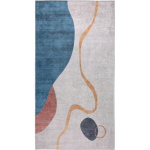 Niebieski/kremowy dywan odpowiedni do prania 120x160 cm – Vitaus