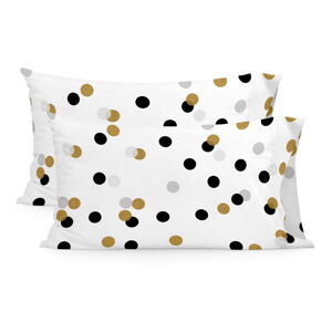 Bawełniane poszewki na poduszki zestaw 2 szt. 50x75 cm Golden dots – Blanc