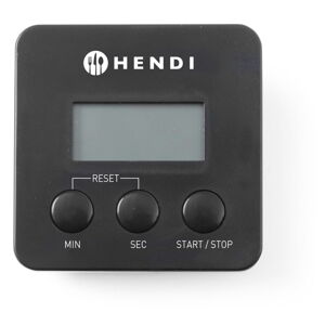 Czarny cyfrowy minutnik z magnesem Hendi
