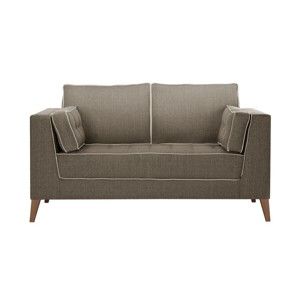 Jasnobrązowa sofa 2-osobowa z detalami w kremowej barwie Stella Cadente Maison Atalaia Light Brown